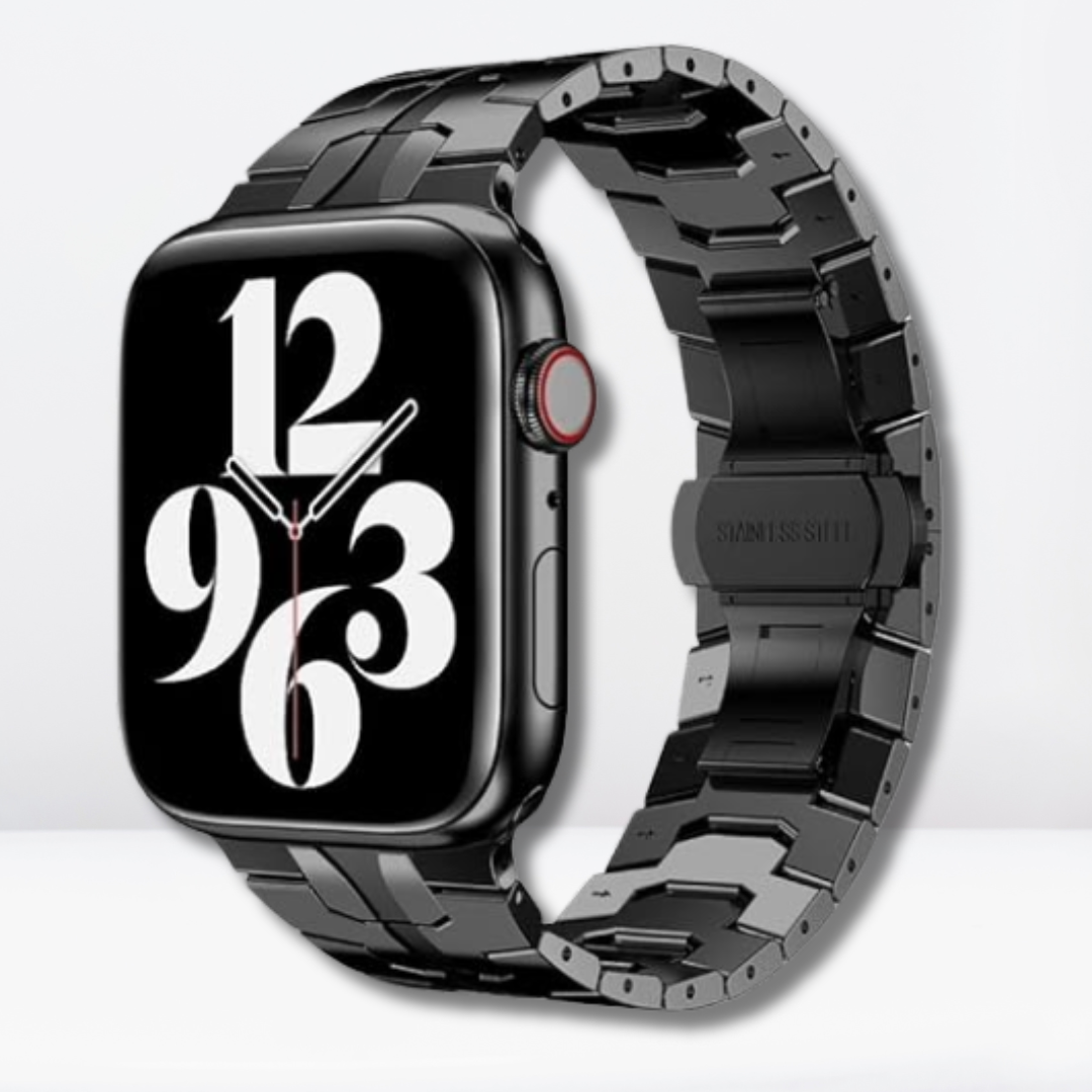 New Superhero Iron Man Stainless Steel Bracelet Band for iWatch (Black)