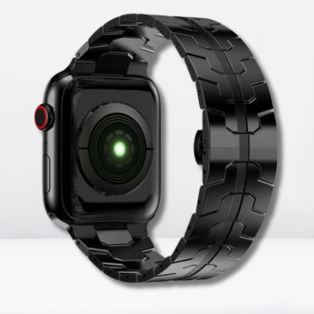 New Superhero Iron Man Stainless Steel Bracelet Band for iWatch (Black)