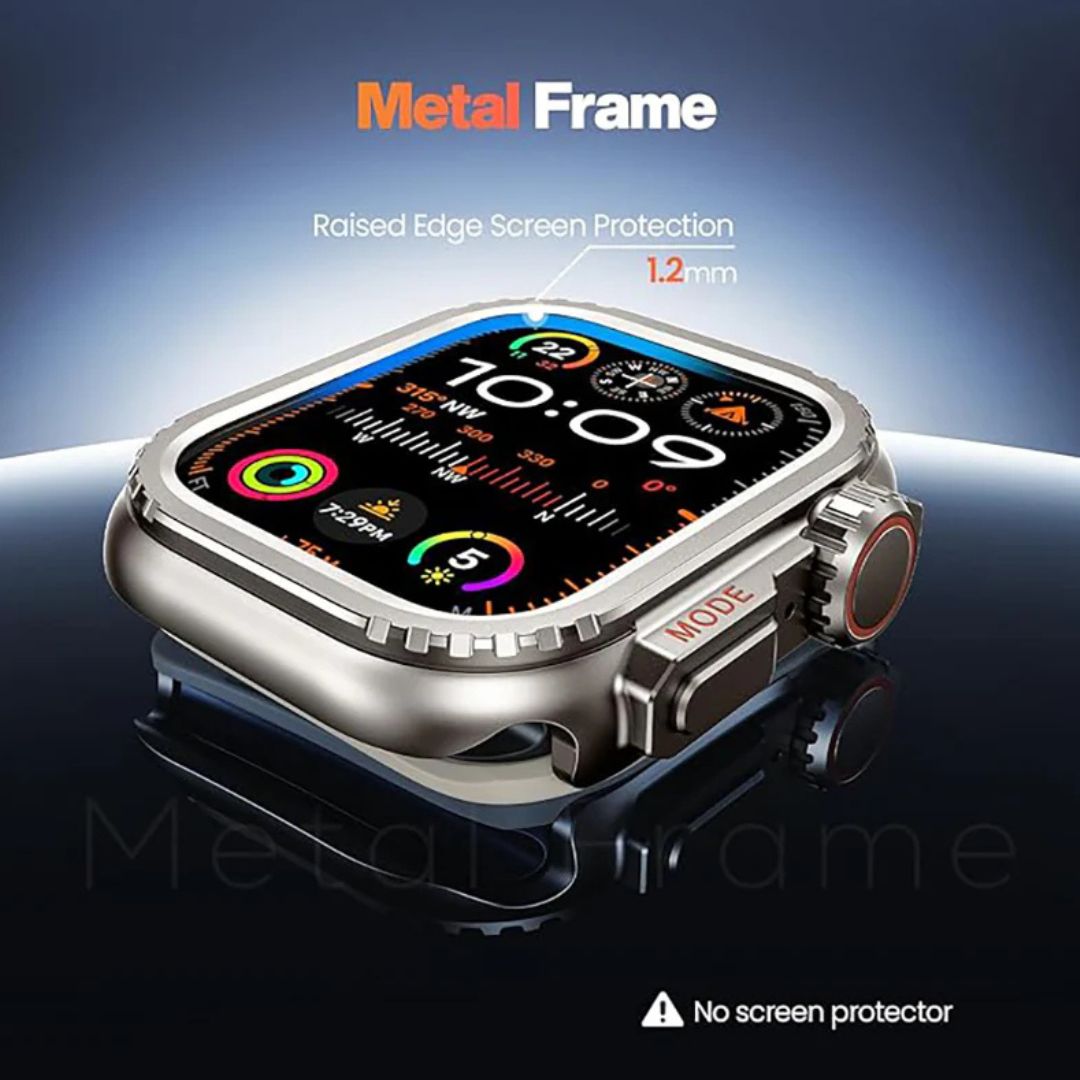 New Metal Convert to ULTRA Bumper Case for iWatch 44/45/46/49mm (TITANIUM)