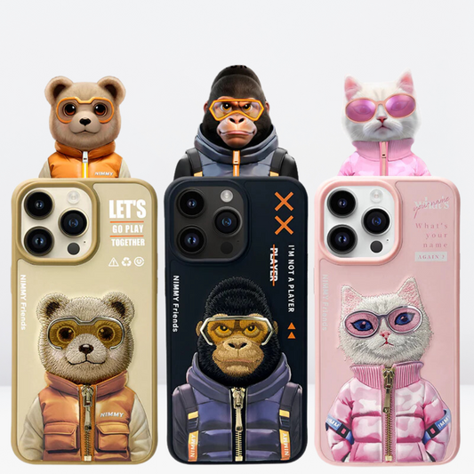 Nimmy Cool winter Jacket & 3D Embroidery Case for iPhone 15 Series