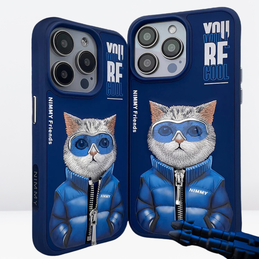 Nimmy Cool winter Jacket & 3D Embroidery Case for iPhone 15 Series