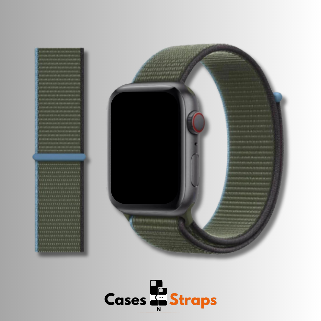 Nylon Sport Dual-Tone iWatch Strap (Inverness Green Color)