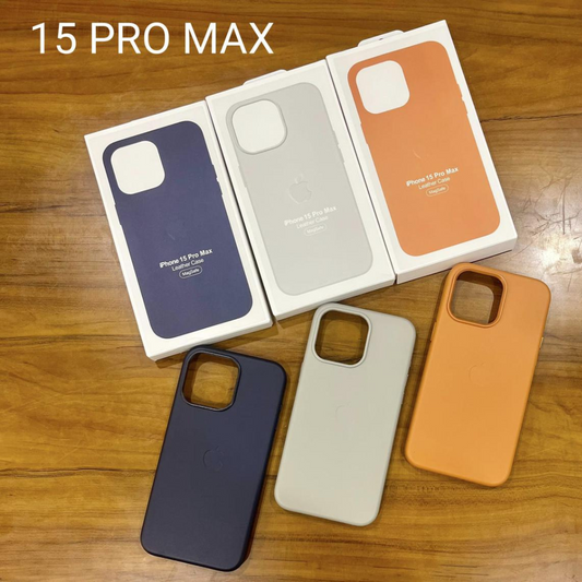 OG Leather Magsafe Case with IC Working for iPhone 15 Pro Max