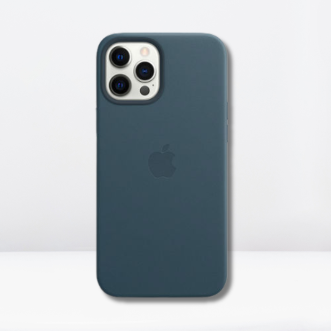 OG Leather IC MagSafe with Logo Back Case for iPhone 15/15Plus (SEA GREEN)