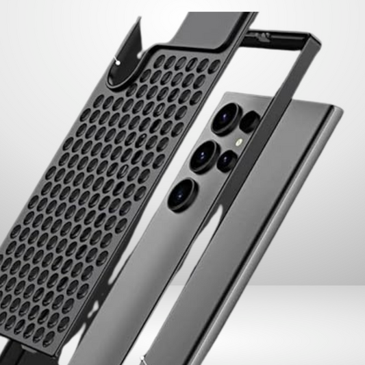 Premium Aluminium Alloy cover with perfume fragrance for Samsung S24 Ultra (BLACK)