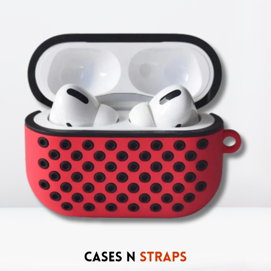 Premium Double Layer Silicone Case for AirPods Pro / Pro 2 (Red &Black)