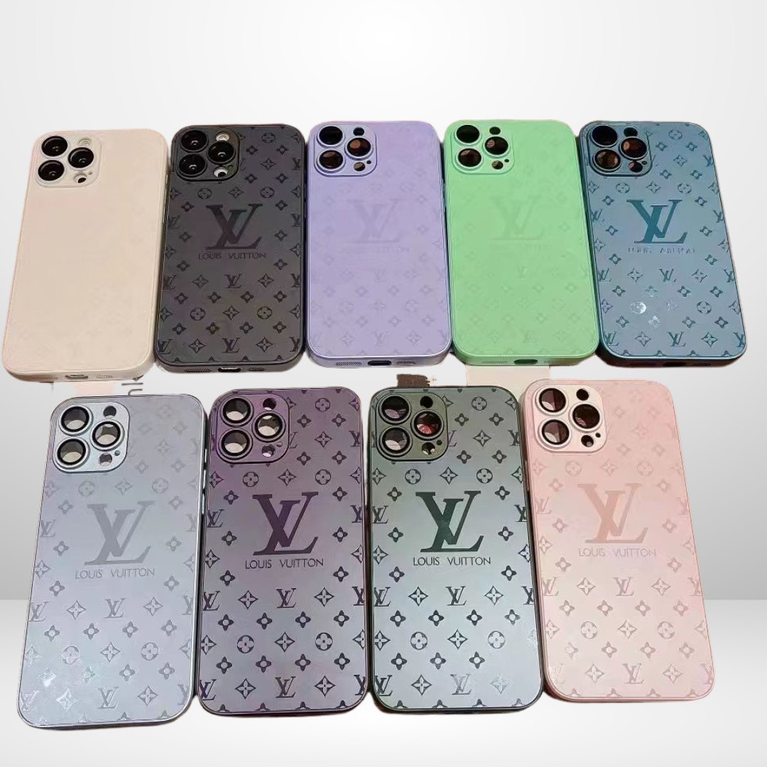 Premium LV Matt AG-Glass Case for iPhone 13/14/15 Series