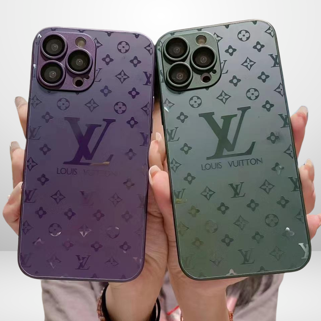 Premium LV Matt AG-Glass Case for iPhone 13/14/15 Series