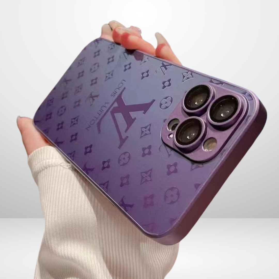 Premium LV Matt AG-Glass Case for iPhone 13/14/15 Series
