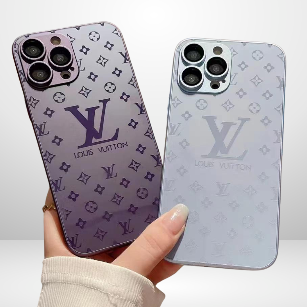 Premium LV Matt AG-Glass Case for iPhone 13/14/15 Series