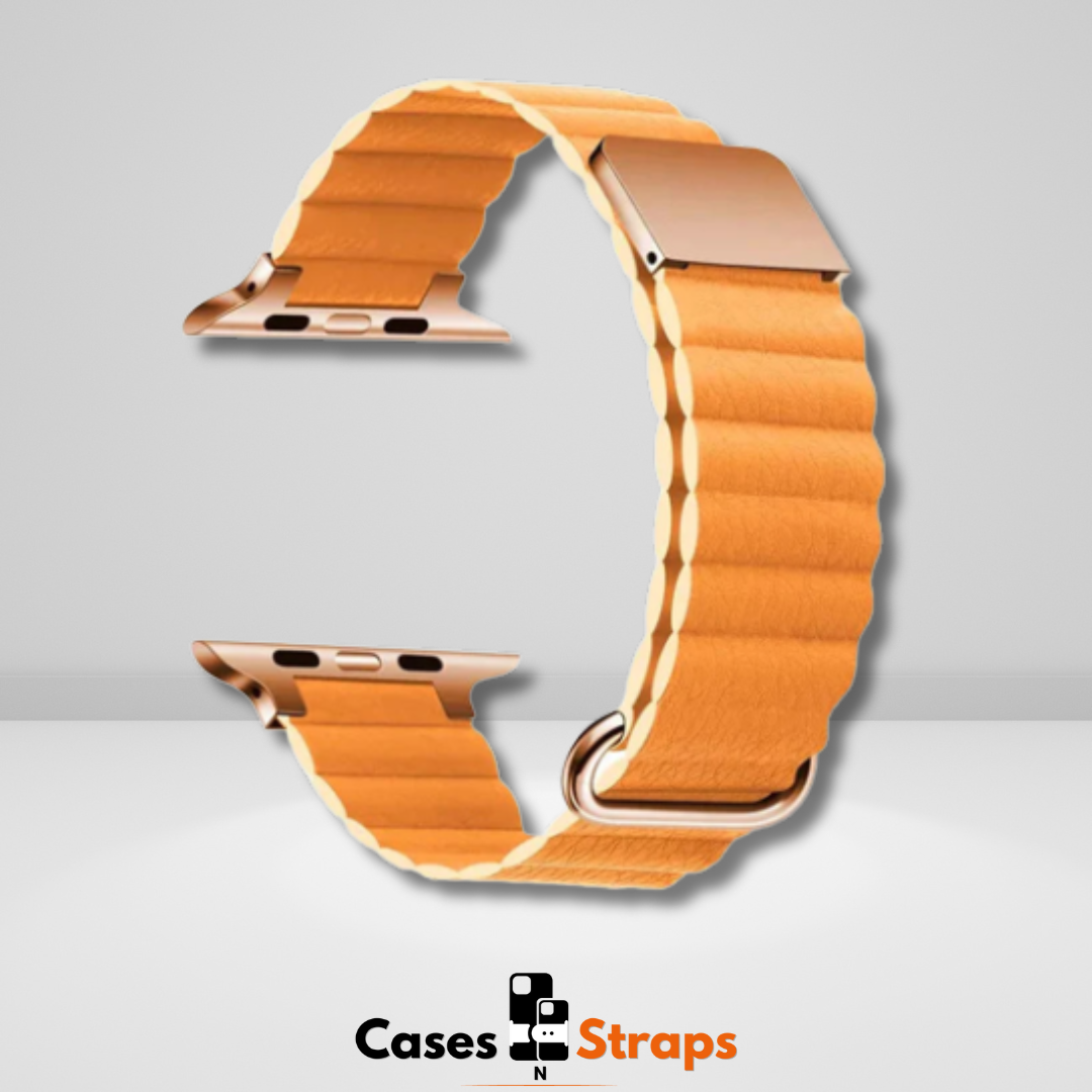 Premium PU Leather Magnetic Adjustable iWatch Strap (Ink Grass)