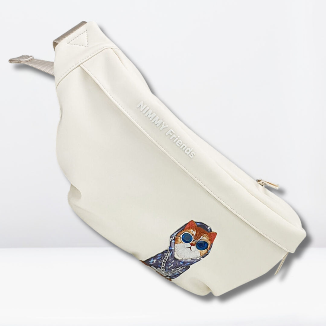 Premium NIMMY Friends Cross Body Shoulder Unisex Bags (White)
