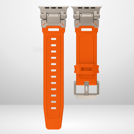 Premium Rubber Ultra Interlock Strap for iWatch 42/44/45/49 MM (ORANGE)