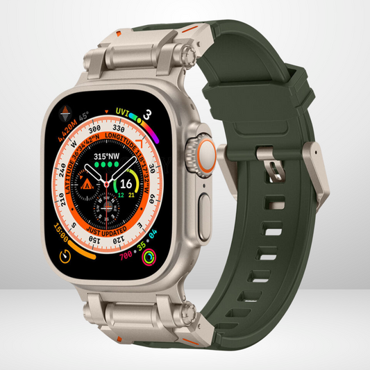 Premium Rubber Ultra Interlock Strap for iWatch 42/44/45/49 MM (GREEN)