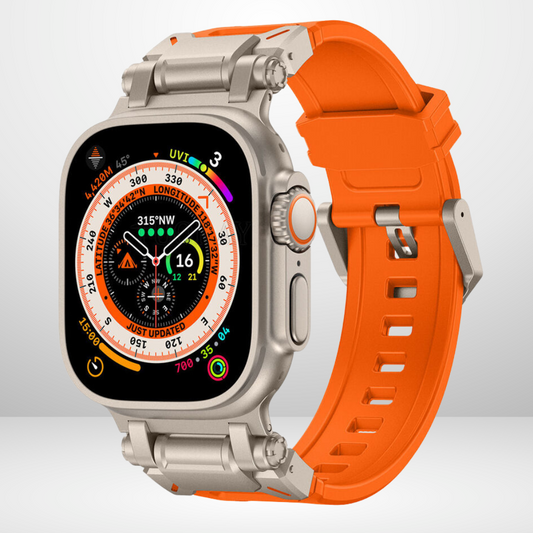Premium Rubber Ultra Interlock Strap for iWatch 42/44/45/49 MM (ORANGE)