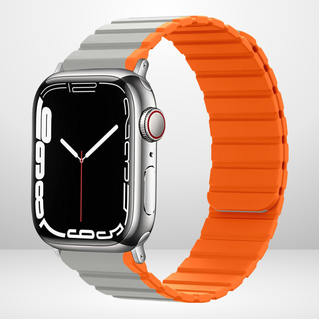 Silicone Matte Magnetic Strap for iWatch 42/44/45 MM (ORANGE)