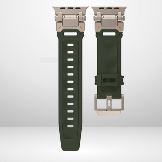 Premium Rubber Ultra Interlock Strap for iWatch 42/44/45/49 MM (GREEN)