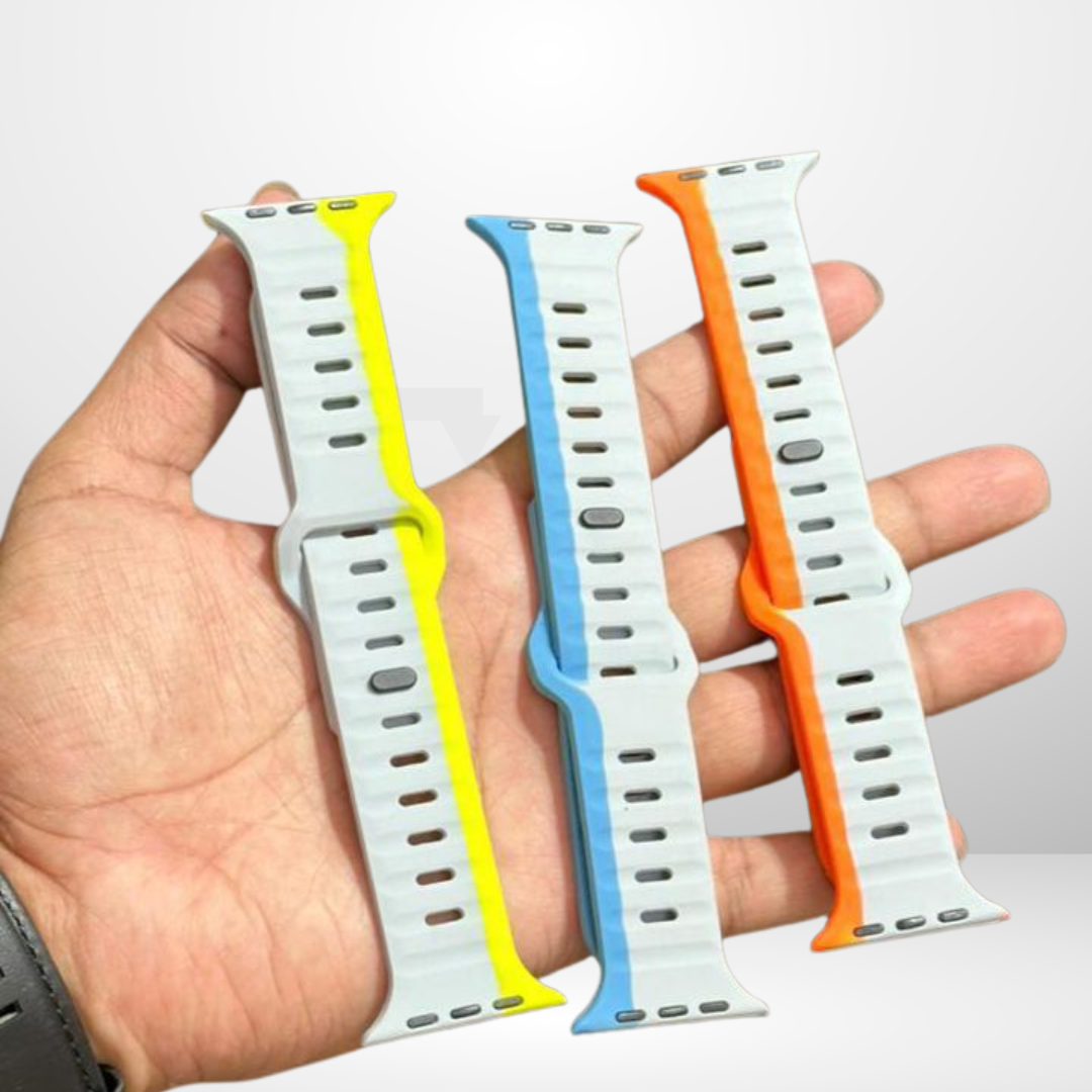 Premium Silicone Duo Color Strap for iWatch 42/44/45/49 MM
