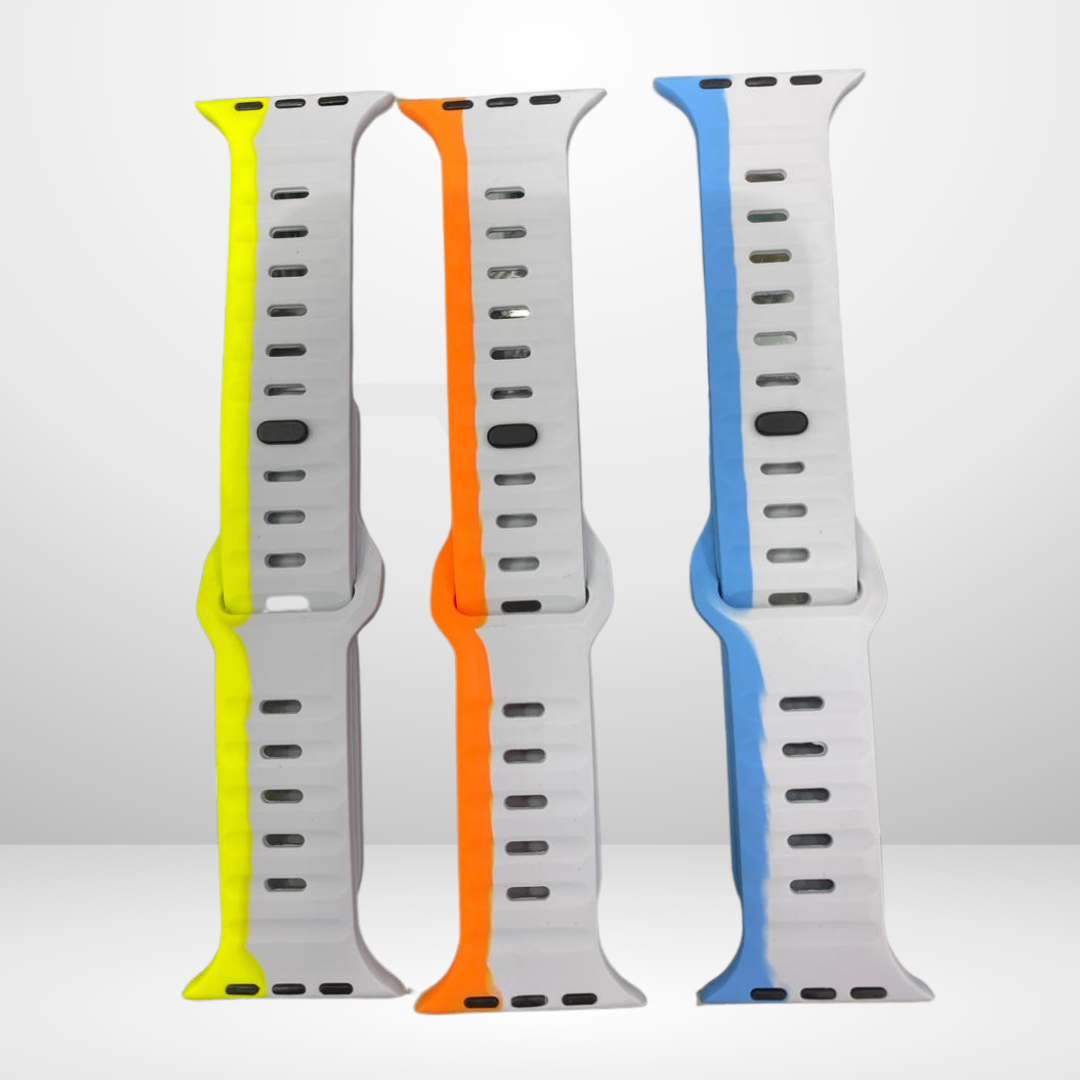 Premium Silicone Duo Color Strap for iWatch 42/44/45/49 MM