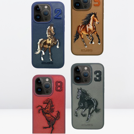 US POLO Leather Boris Series Case for iPhone 15 Series (Cream)