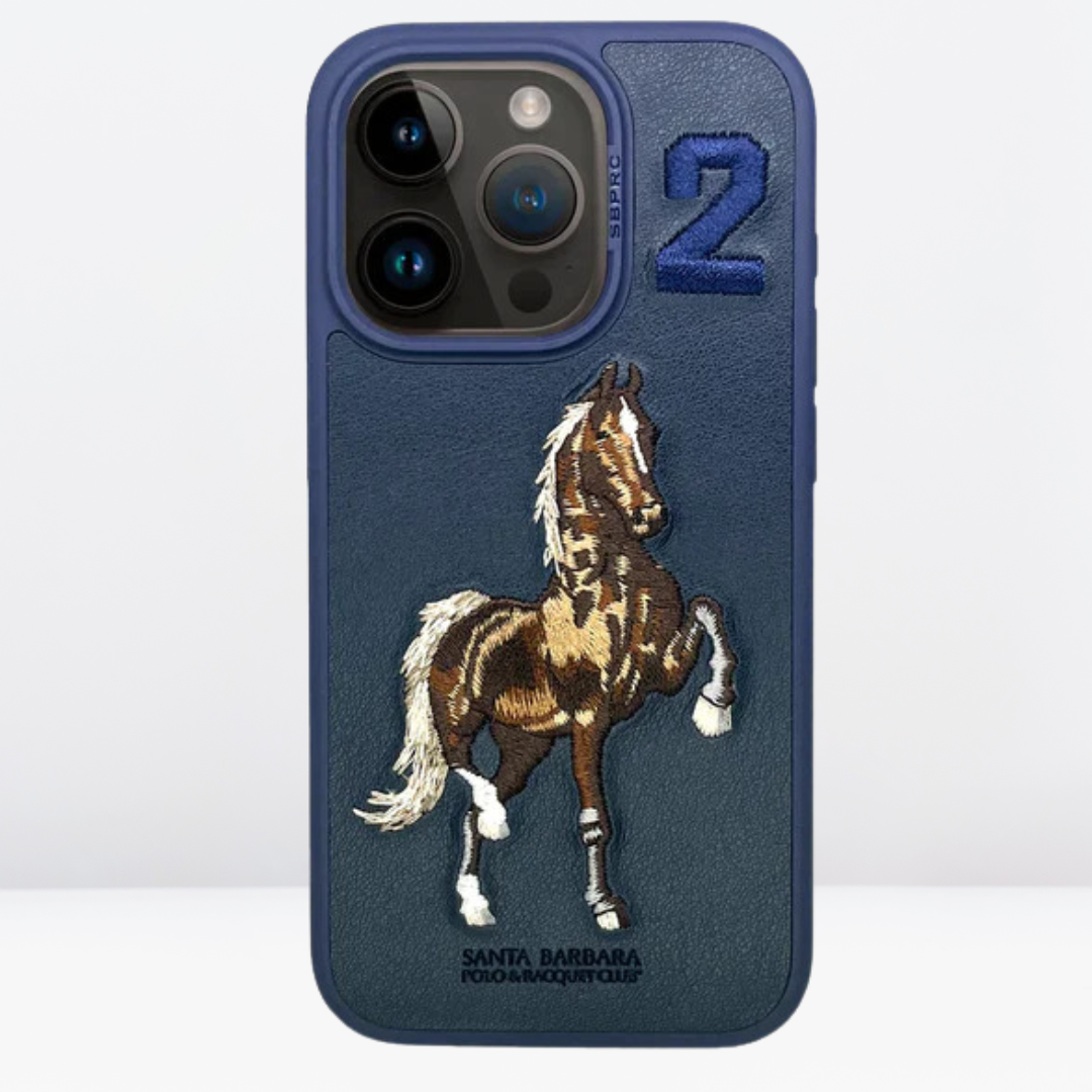 Premium US POLO Leather Boris Series Case for iPhone 15 Series (Brown)