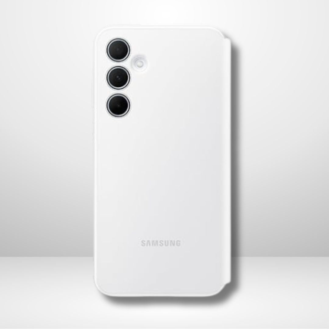 Samsung Galaxy A35 5G Smart S-View Window Flip Wallet Leather Case (WHITE)