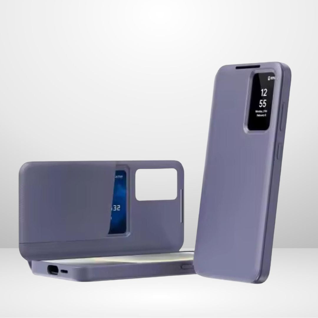 Samsung Galaxy S24 Ultra Smart S-View Flip Wallet Leather Case (App Installed)
