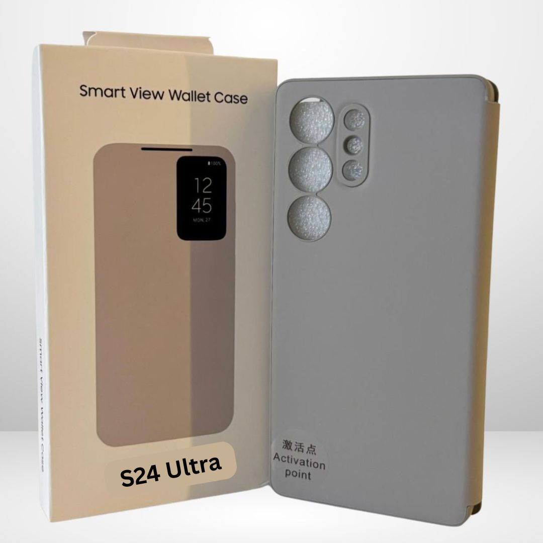 Samsung Galaxy S24 ULTRA Smart S-View app installed Window Flip Wallet Leather Case