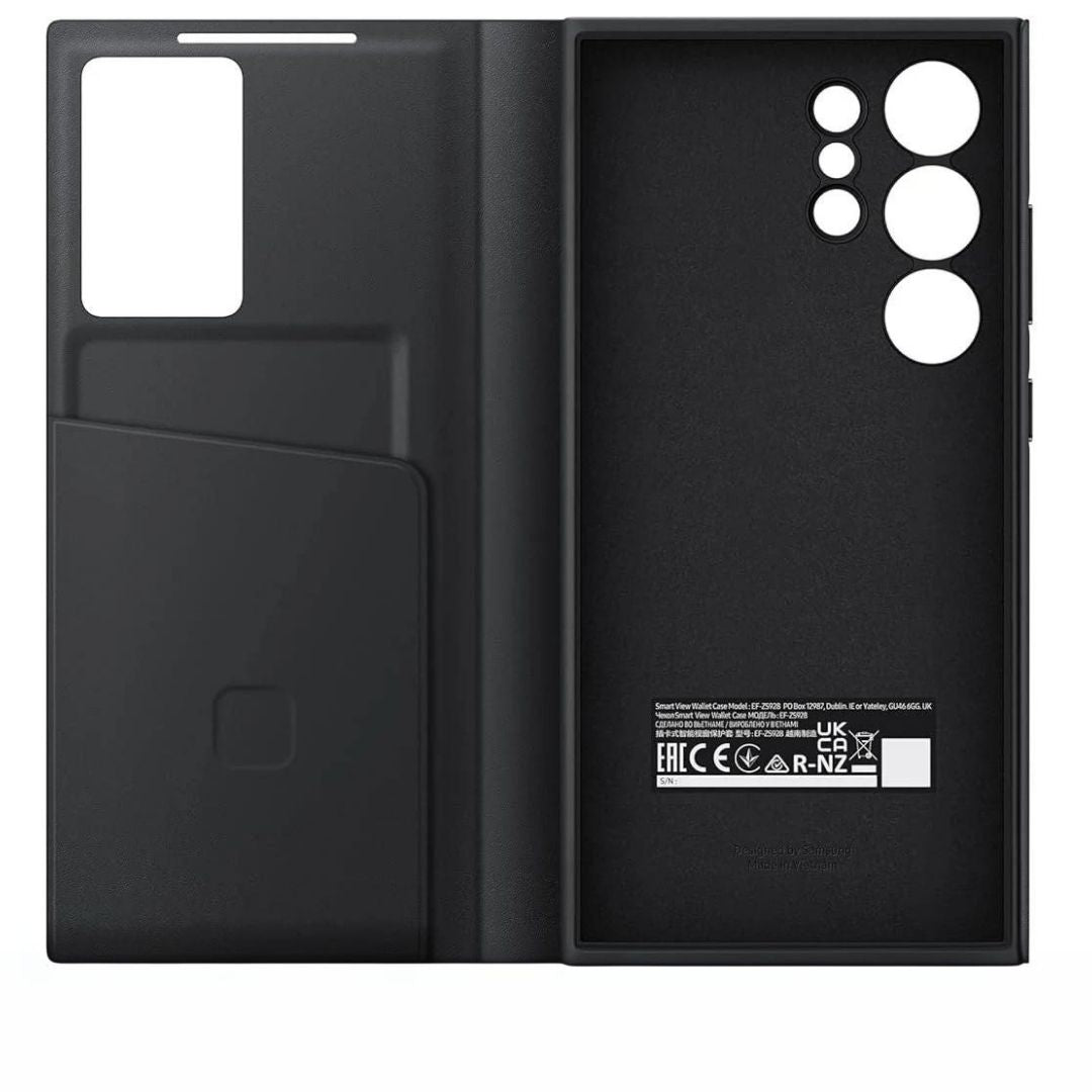 Samsung Galaxy S23/S23 Ultra Smart S-View Window Flip Wallet Leather Case (Black)