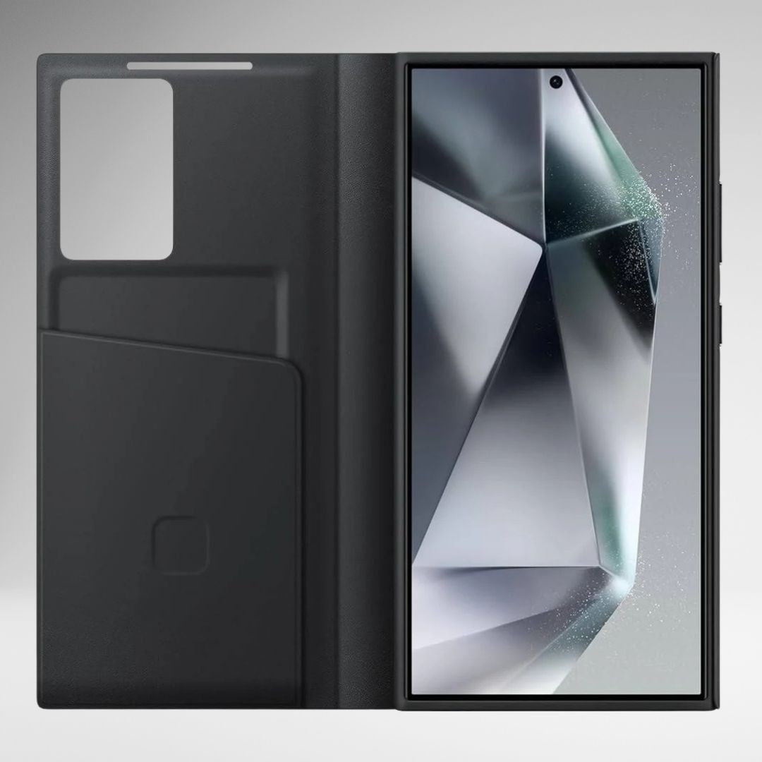 Samsung Galaxy S23/S23 Ultra Smart S-View Window Flip Wallet Leather Case (Black)