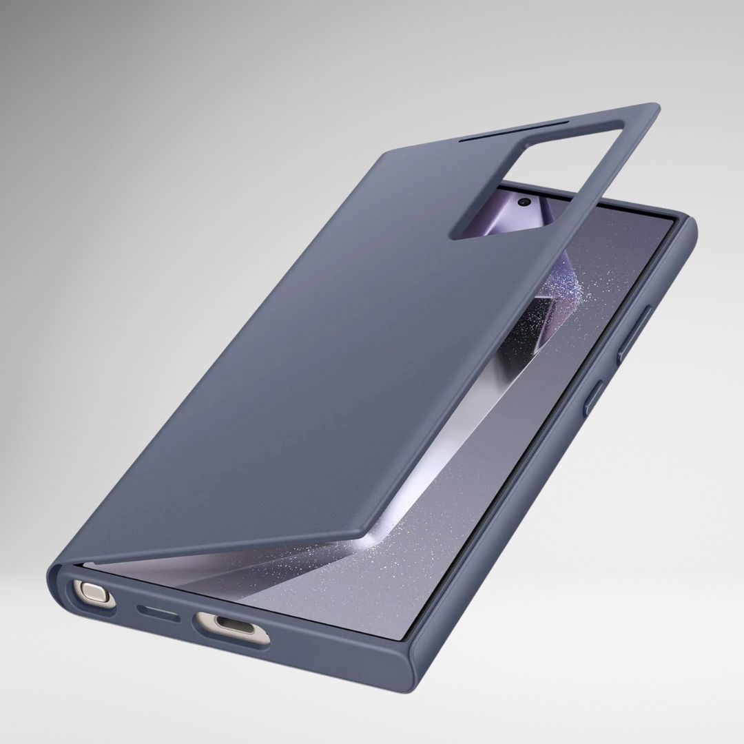 Samsung Galaxy S24 Ultra Smart S-View Window Flip Wallet Leather Case (Purple)