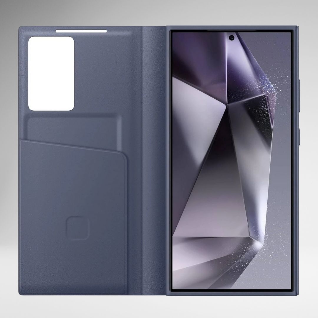 Samsung Galaxy S24 Ultra Smart S-View Window Flip Wallet Leather Case (Purple)