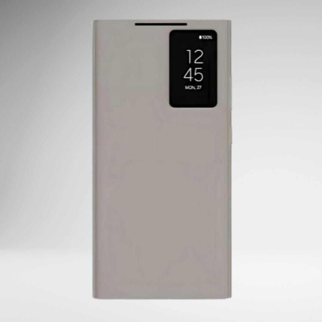 Samsung Galaxy S24 Ultra Smart S-View Window Flip Wallet Leather Case (Titanium Grey)