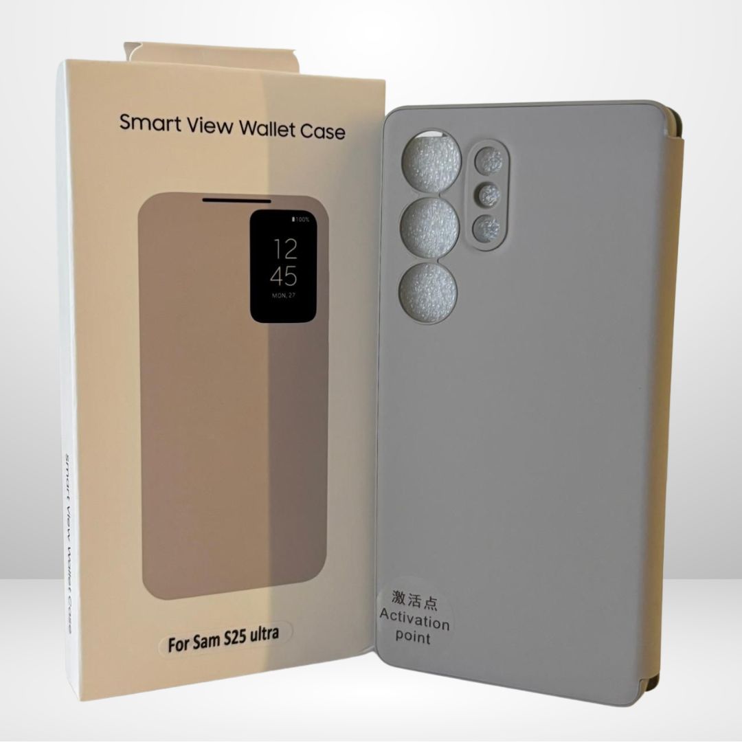 Samsung Galaxy S25 ULTRA Smart S-View Window Flip Wallet Leather Case (Titanium Grey)