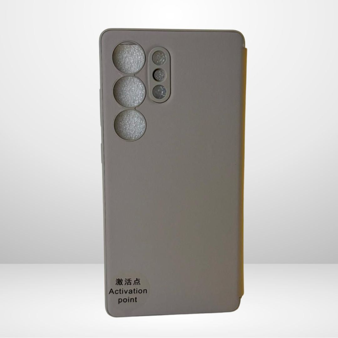 Samsung Galaxy S25 ULTRA Smart S-View Window Flip Wallet Leather Case (Titanium Grey)