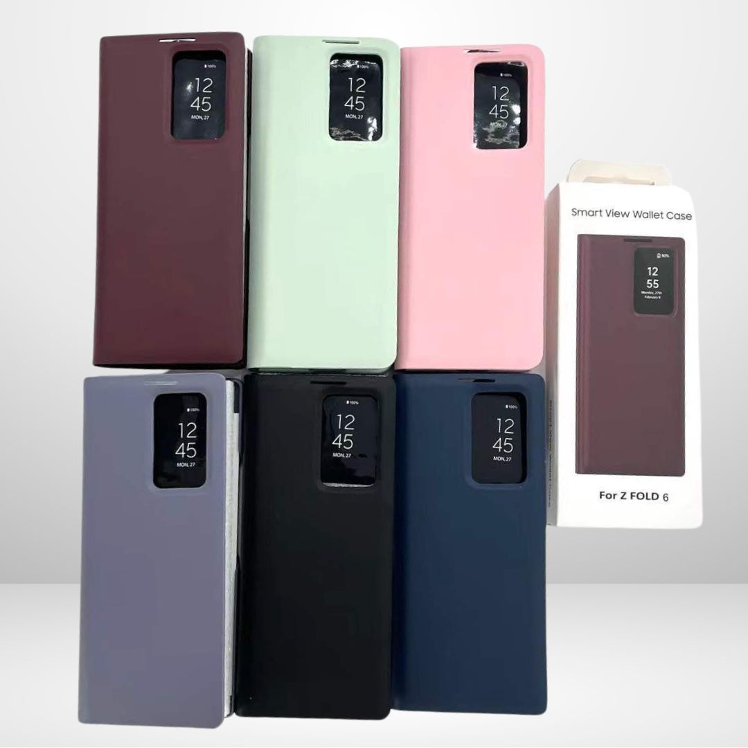 Samsung Galaxy Z FOLD 6 Smart S-View Window Flip Wallet Leather Case