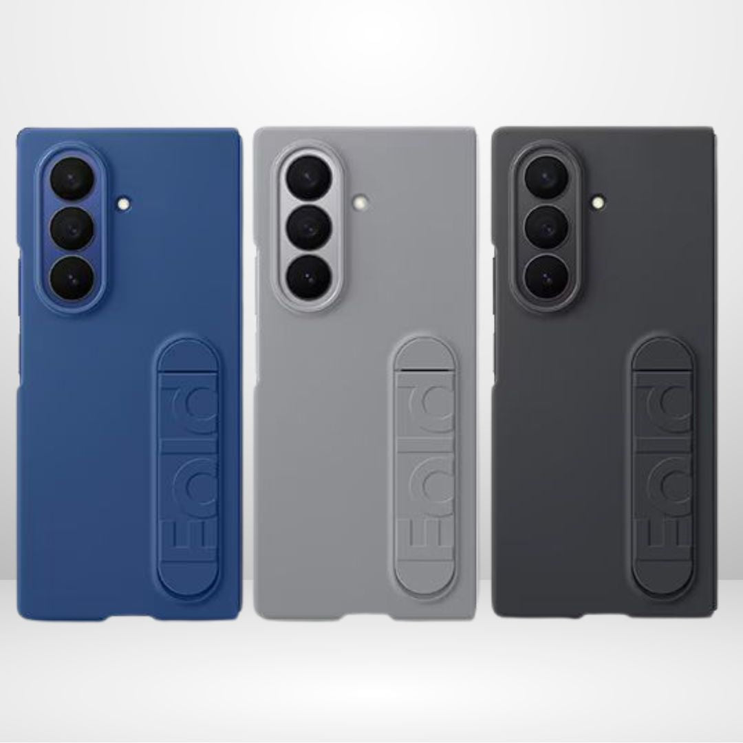 Silicone Standing Case with Metal Camera Ring for Samsung Galaxy Fold 7