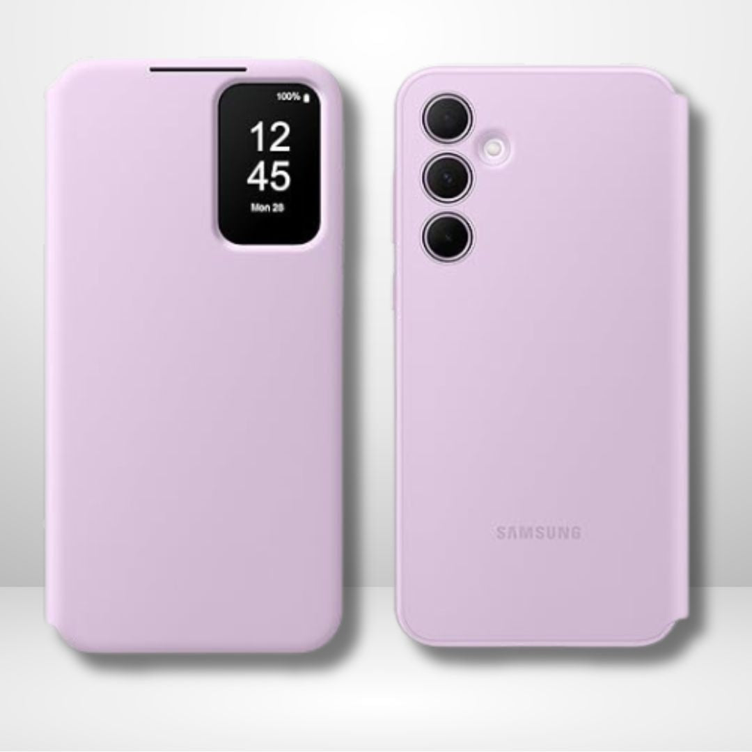 Samsung Galaxy A35 5G Smart S-View Window Flip Wallet Leather Case (LAVENDER)