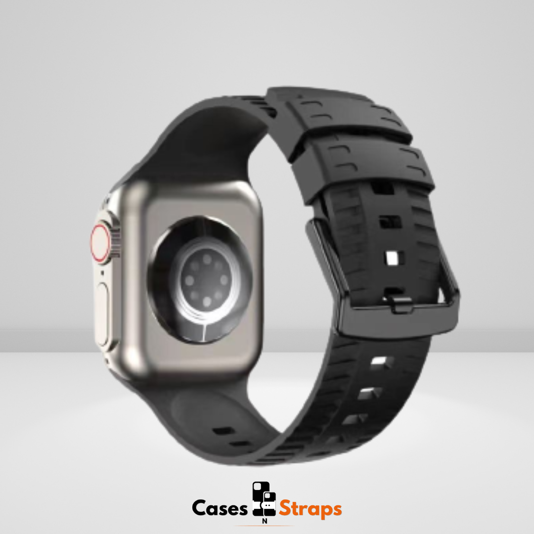 Silicon Rugged iWatch Strap Black Color