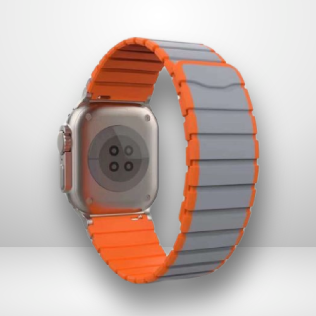 Silicone Matte Magnetic Strap for iWatch 42/44/45 MM (ORANGE)