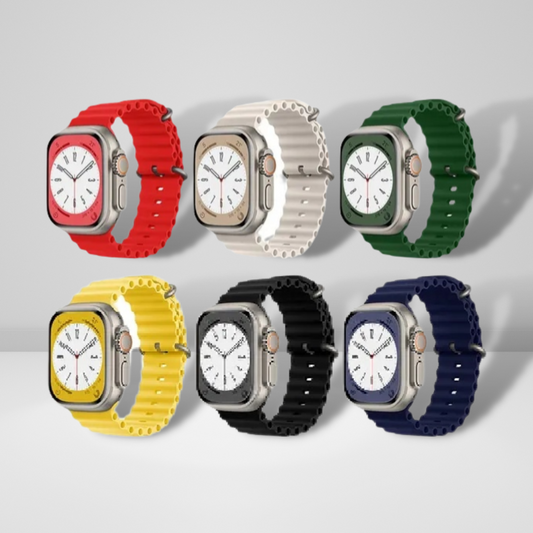 Silicone Ocean Watch Strap Green Color (Watch Not Included)