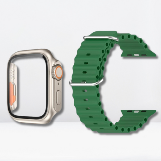 Silicone Ocean Strap with Ultra Converter Combo Pack for iWatch 42/44/45 MM