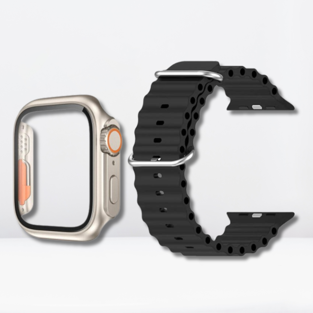 Silicone Ocean Strap with Ultra Converter Combo Pack for iWatch 42/44/45 MM
