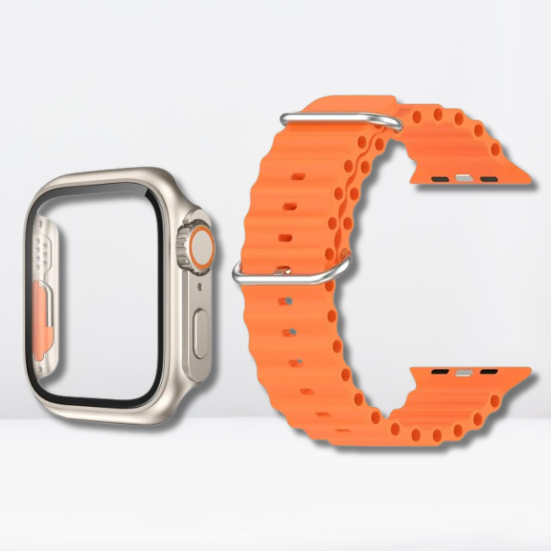 Silicone Ocean Strap with Ultra Converter Combo Pack for iWatch 42/44/45 MM