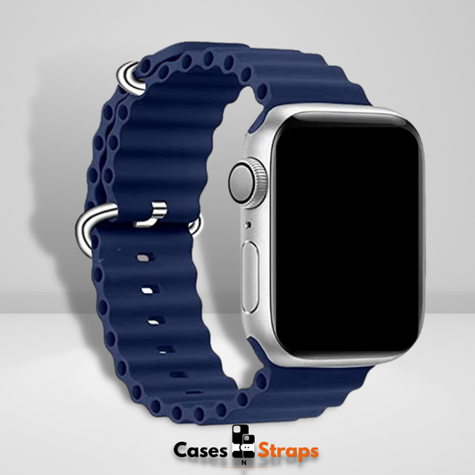 Silicone Ocean Watch Strap Midnight Blue Color (Watch Not Included)