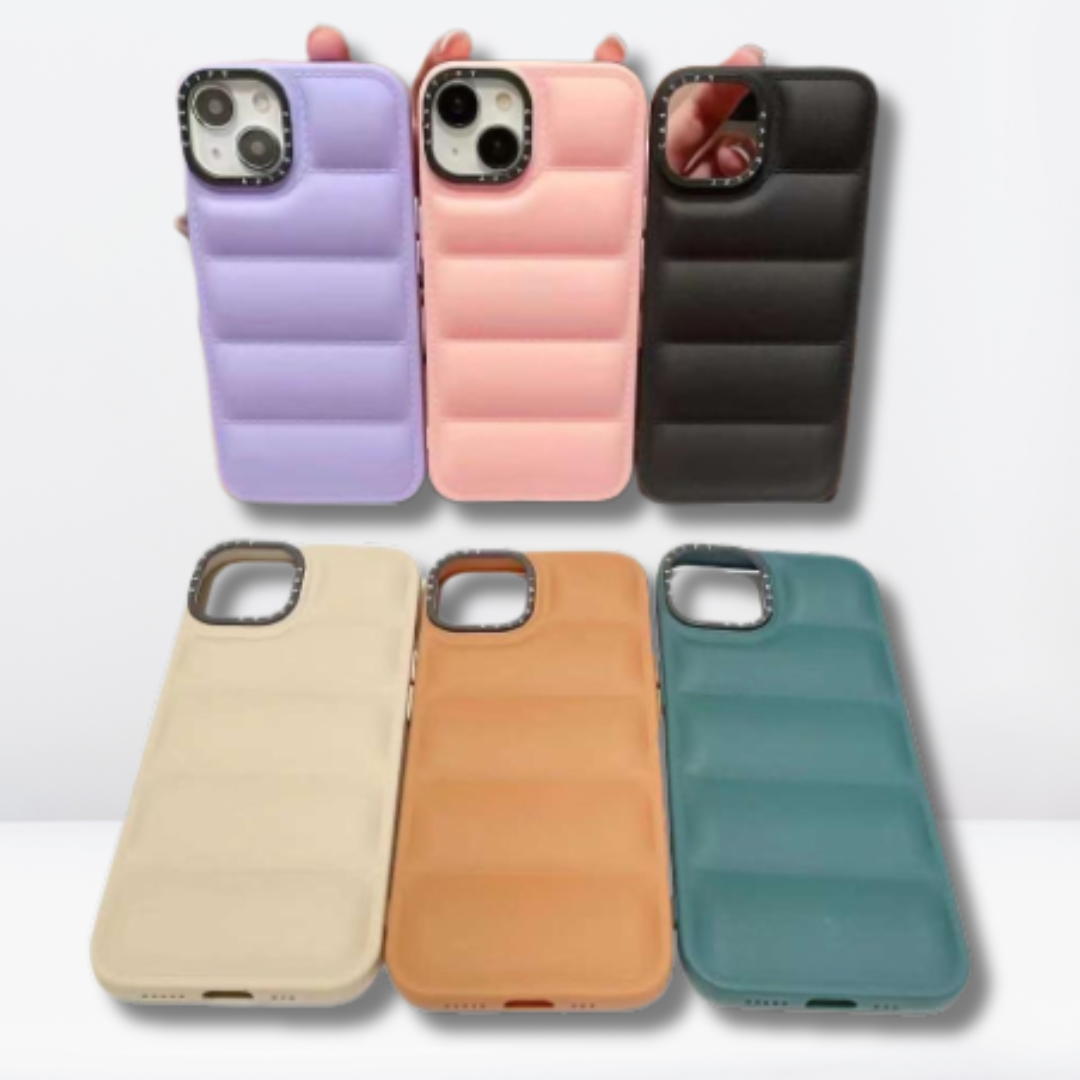 Silicone Puffer Case for iPhone 15/15Pro/15Pro Max (Black)