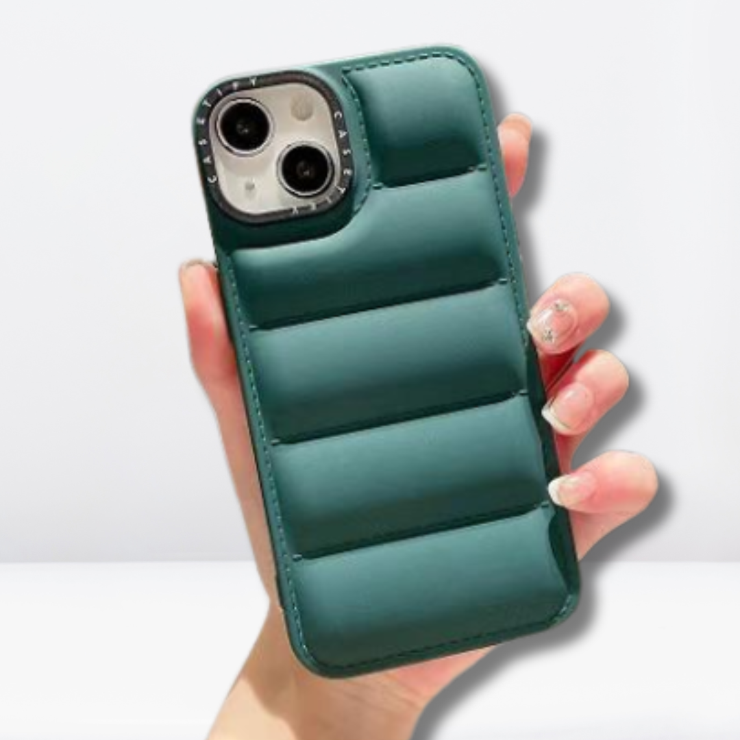 Silicone Puffer Case for iPhone 15/15Pro/15Pro Max (Black)