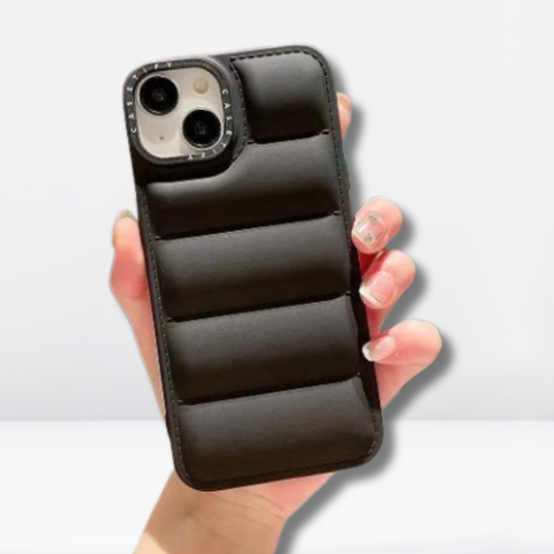 Silicone Puffer Case for iPhone 15/15Pro/15Pro Max (Black)