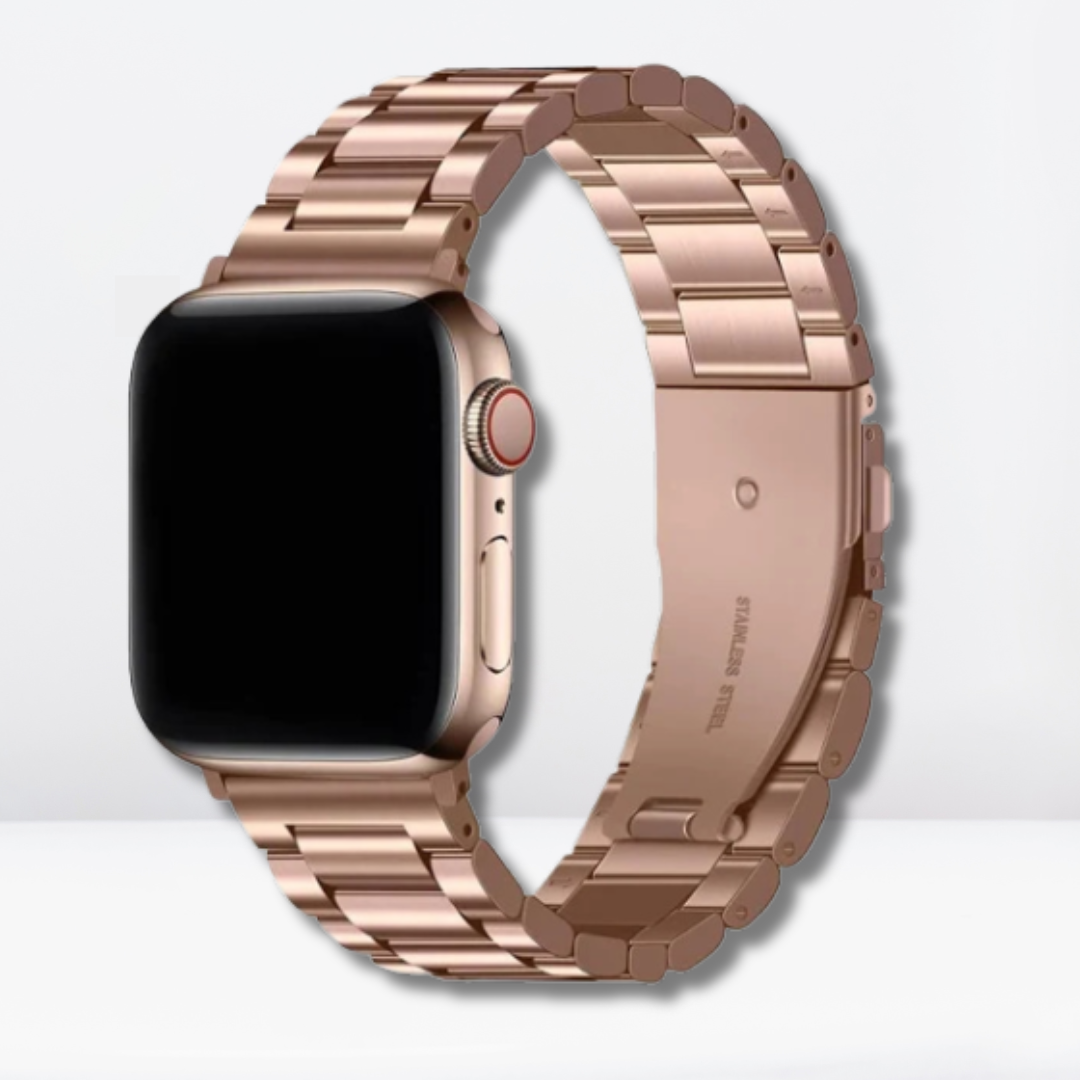 Slim Stainless Steel High-Quality iWatch Strap with Bumper Case (Rose Gold)
