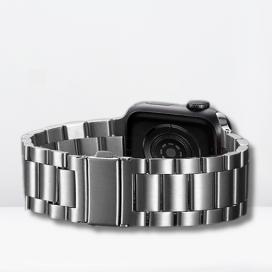Slim Stainless Steel High-Quality iWatch Strap with Bumper Case (Silver)